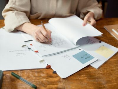 Script reader giving notes