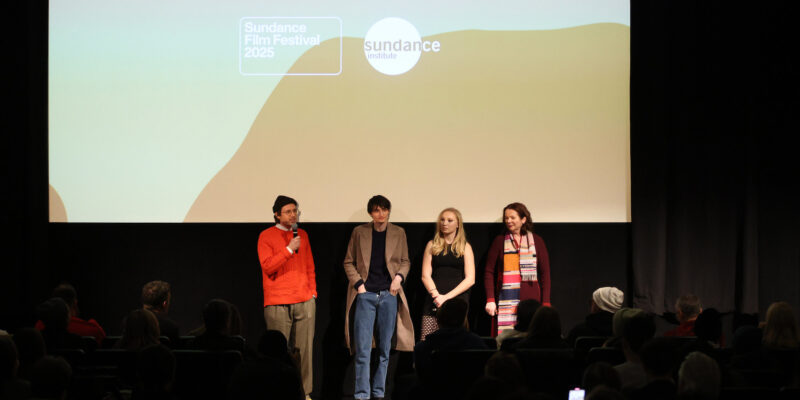 Isaiah Saxon, Finn Wolfhard, Helena Zengel, and Emily Watson attend the Q&A for The Legend of Och by Isaiah Saxon, an official selection of the 2025 Sundance Film Festival