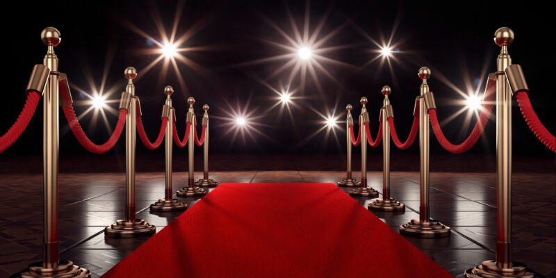 3D Illustration red carpet