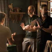 Craig Mazin and Neil Druckmann behind the scenes of The Last of Us