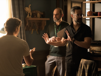 Craig Mazin and Neil Druckmann behind the scenes of The Last of Us