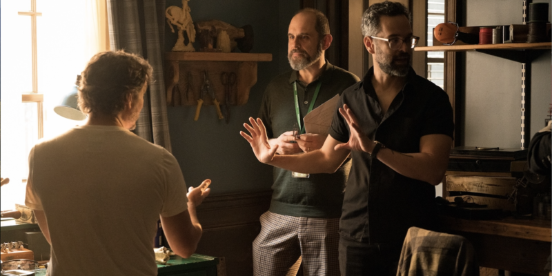 Craig Mazin and Neil Druckmann behind the scenes of The Last of Us