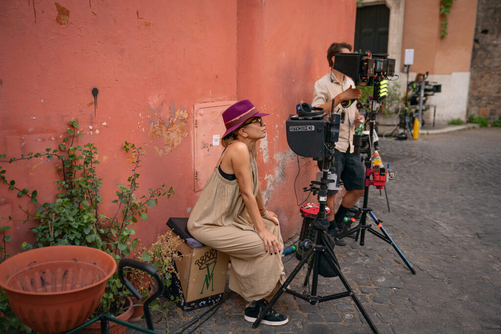 Director Victoria Mahoney on the set of The Old Guard 2. Cr. Eli Joshua Adé/Netflix