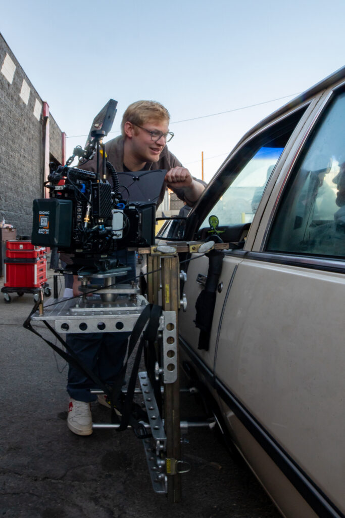 Director Curry Barker on the set of his film “Obsession” Credit: Manny Liotta / © 2026 FOCUS FEATURES LLC